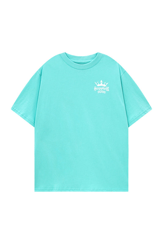 9090 X Supplier Crown Cross Rhinestone Tee