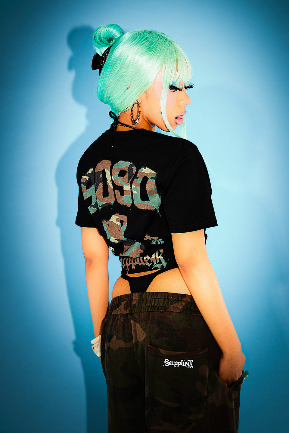 9090 X Supplier Camouflage Sexy Logo Tee