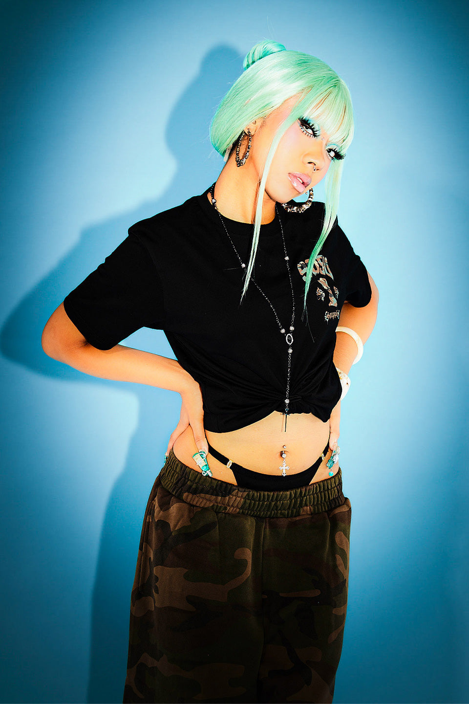 9090 X Supplier Camouflage Sexy Logo Tee