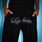 9090 X Supplier Rhinestone Logo Curve Sweat Pants