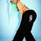 9090 X Supplier Rhinestone Logo Curve Sweat Pants