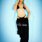9090 X Supplier Rhinestone Logo Curve Sweat Pants