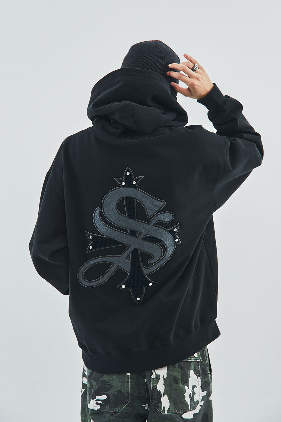 Studs Cross Hoodie