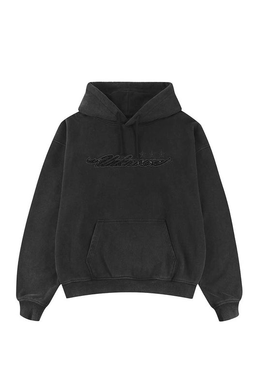 Script Logo Rhinestone Hoodie