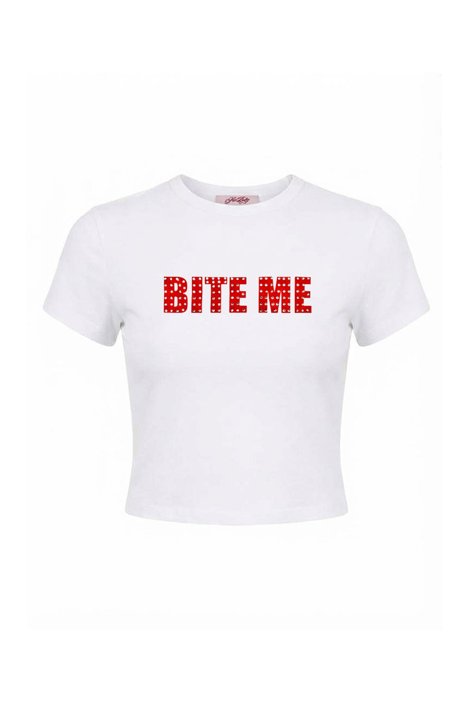 【先行予約販売】Bite Me Rhinestone Cropped Tee Women's【4月下旬お届け】