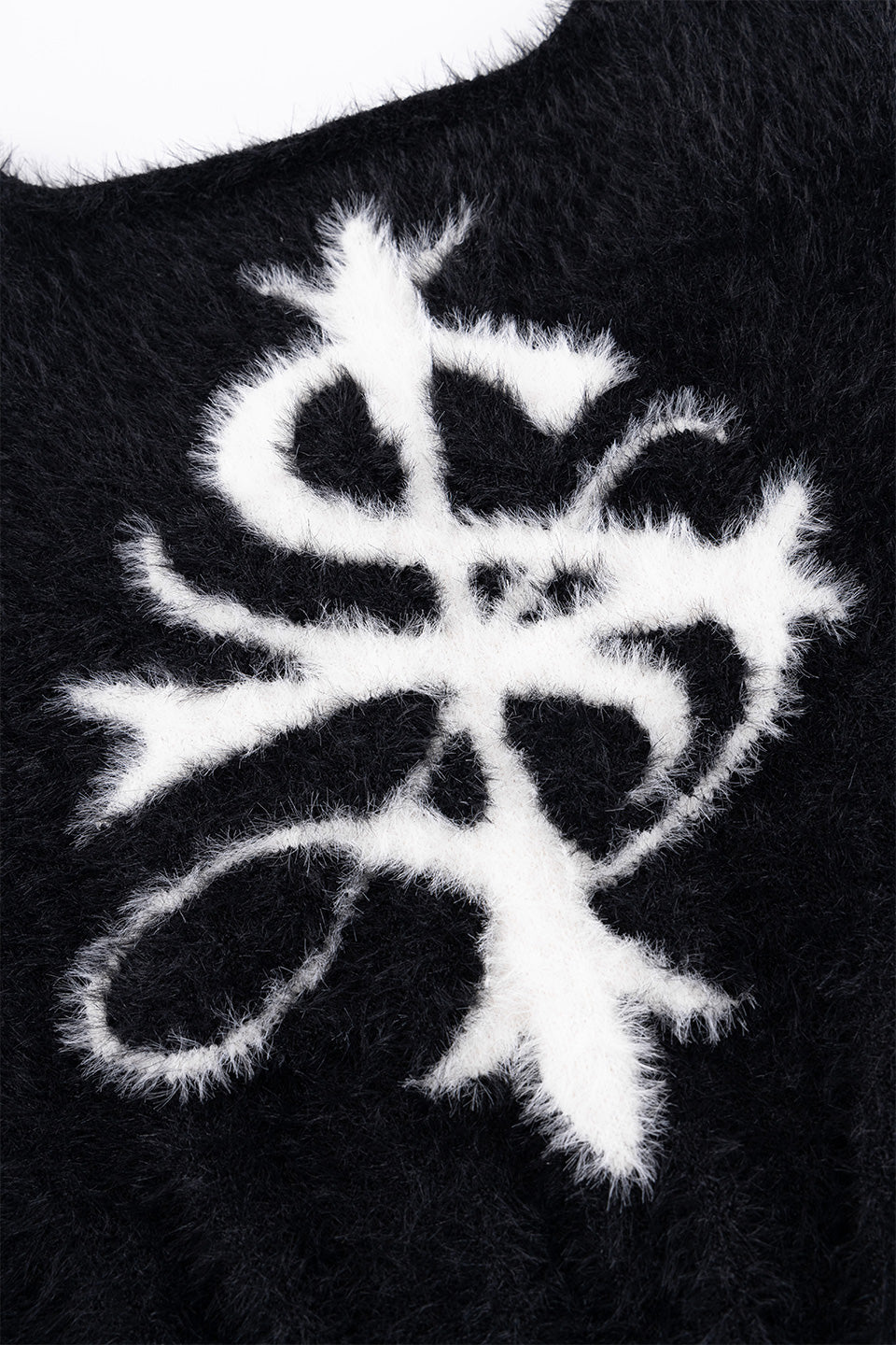 Baby Cross Cropped Mohair Knit Women'S