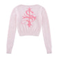 Baby Cross Cropped Mohair Knit Women'S