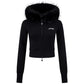 Baby Cross Fur Zip Hoodie - Cropped Fit Women'S