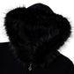 Baby Cross Fur Zip Hoodie - Cropped Fit Women'S