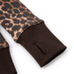 Leopard Baby Cross Fur Zip Hoodie - Cropped Fit Women'S