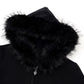 Baby Cross Fur Zip Hoodie - Tight Fit Women'S