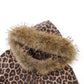 Leopard Baby Cross Fur Zip Hoodie - Tight Fit Women'S