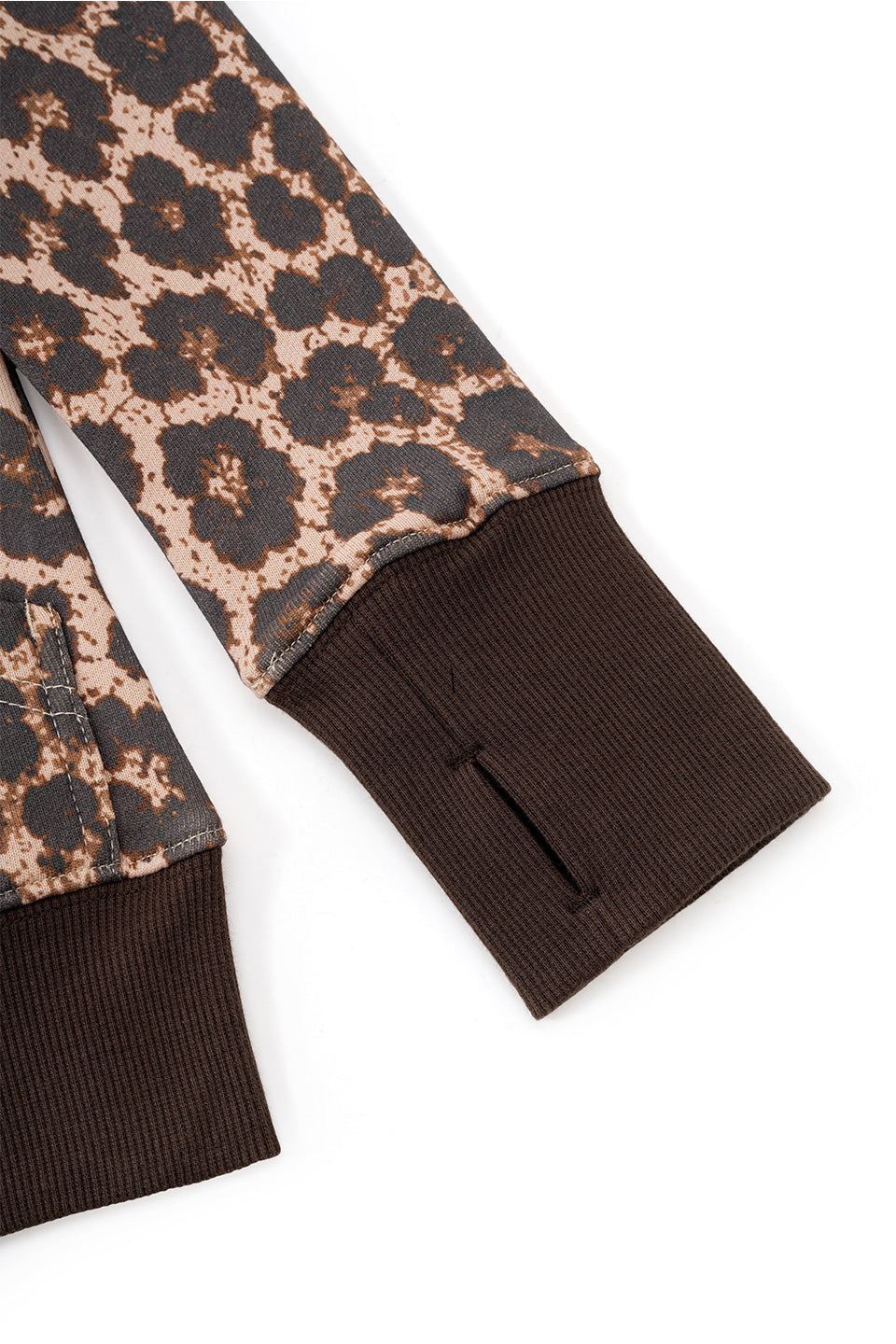 Leopard Baby Cross Fur Zip Hoodie - Tight Fit Women'S