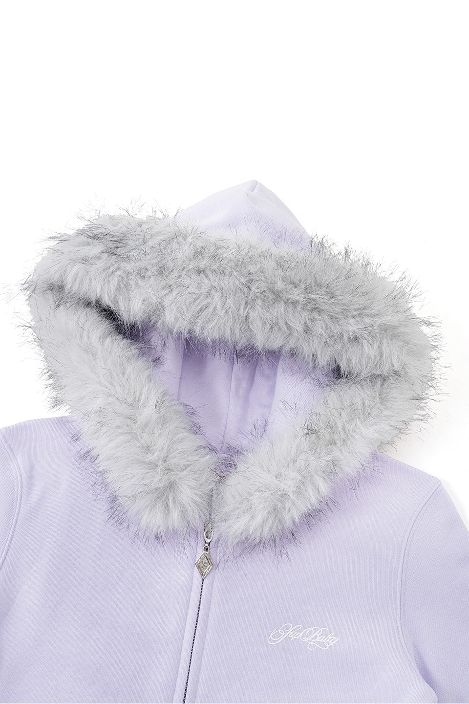 Baby Cross Fur Zip Hoodie - Tight Fit Women'S
