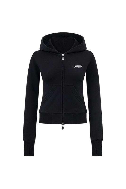 Baby Cross Zip Hoodie - Tight Fit Women's