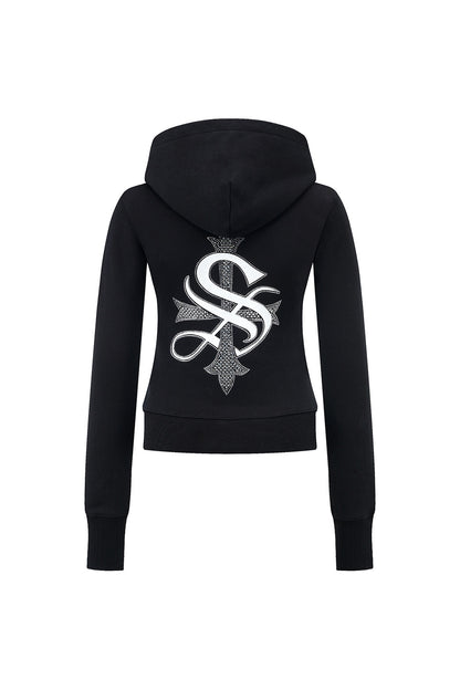Baby Cross Zip Hoodie - Tight Fit Women's