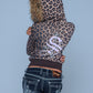 Leopard Baby Cross Fur Zip Hoodie - Tight Fit Women'S
