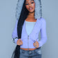 Baby Cross Fur Zip Hoodie - Tight Fit Women'S