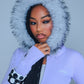 Baby Cross Fur Zip Hoodie - Tight Fit Women'S