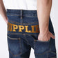 Back Logo Double Knee Denim Pants