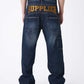 Back Logo Double Knee Denim Pants