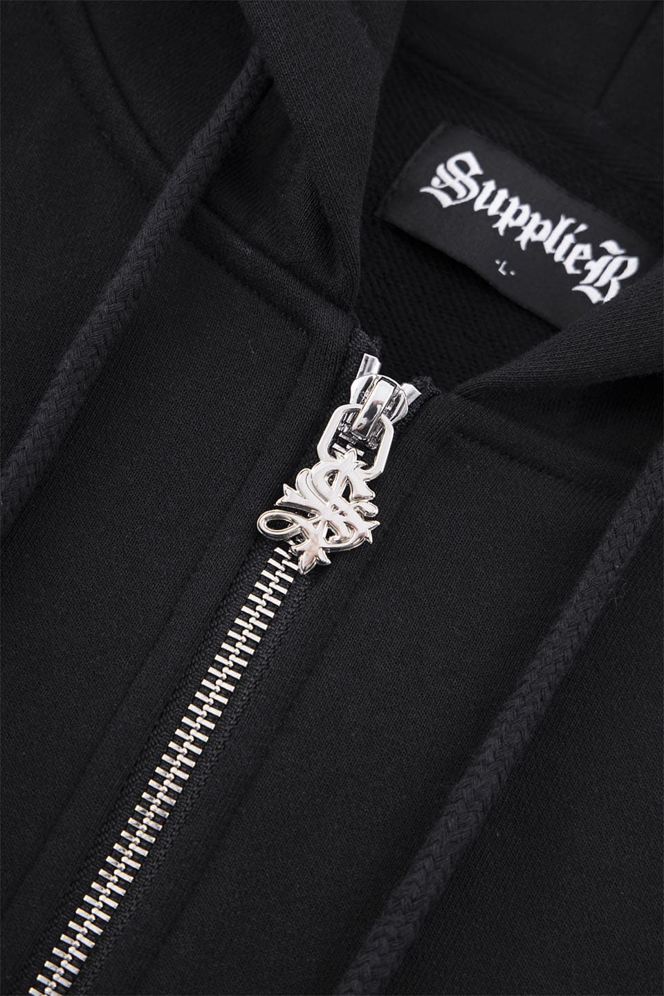 Beaded Cross Zip Hoodie