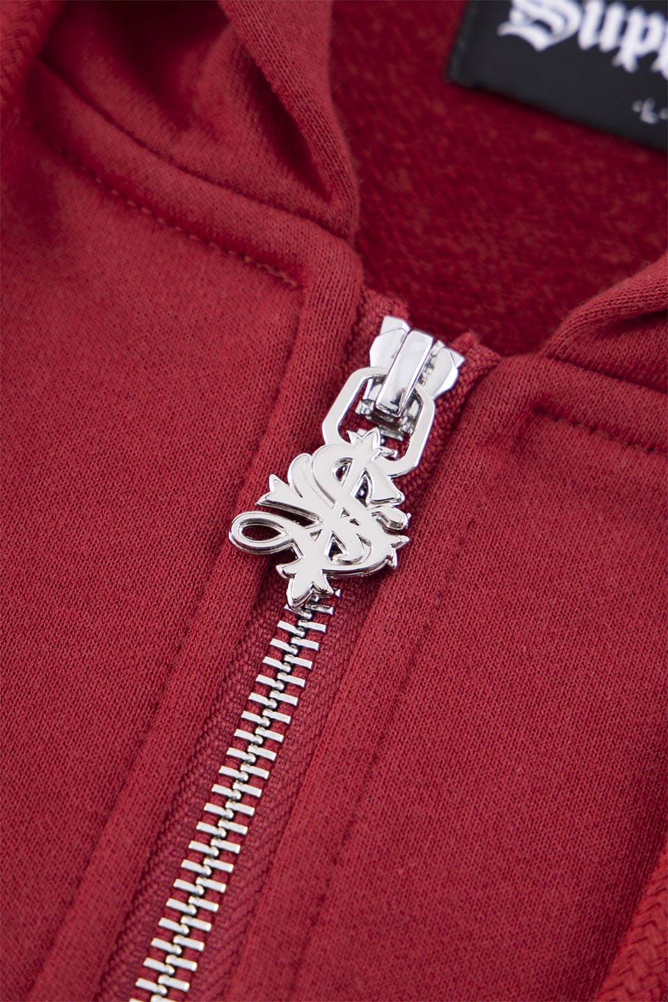 Beaded Cross Zip Hoodie