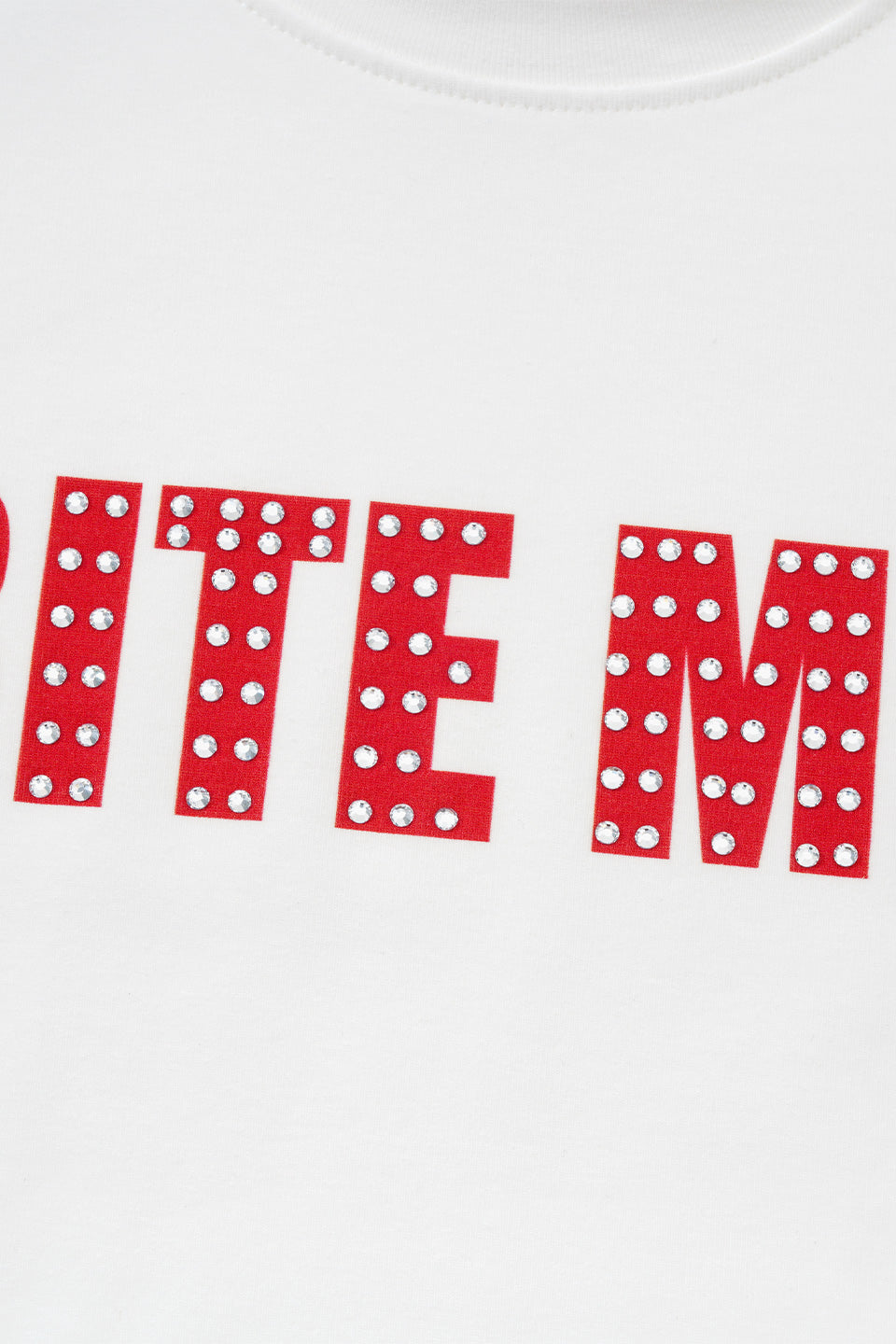 Bite Me Rhinestone Cropped Tee Women's