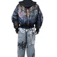 Black Grafitti Bomber Jacket