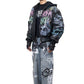 Black Grafitti Bomber Jacket