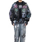 Black Grafitti Bomber Jacket