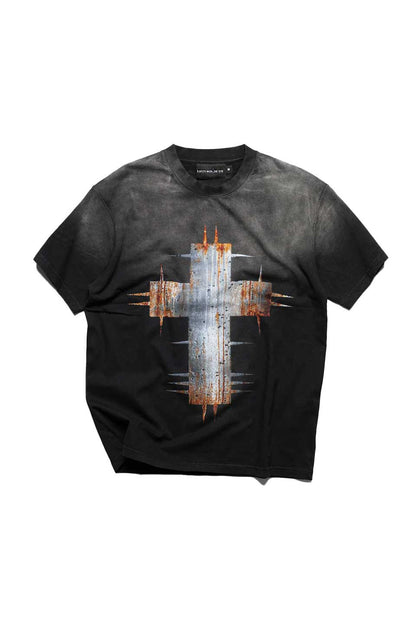 Black Rust Cross T-Shirt