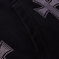 Black X Pink Allover Cross Rhinestone Zip Hoodie