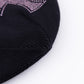 Black X Pink Cross Rhinestone Beanie