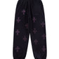 Black X Purple Cross Rhinestone Jogger