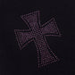Black x Purple Cross Rhinestone Jogger