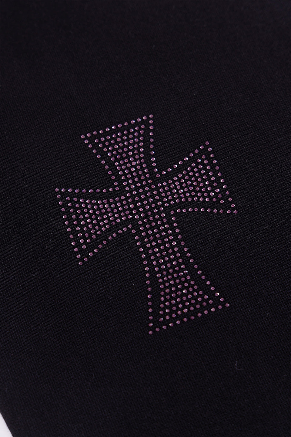 Black x Purple Cross Rhinestone Jogger
