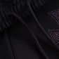 Black X Purple Cross Rhinestone Jogger