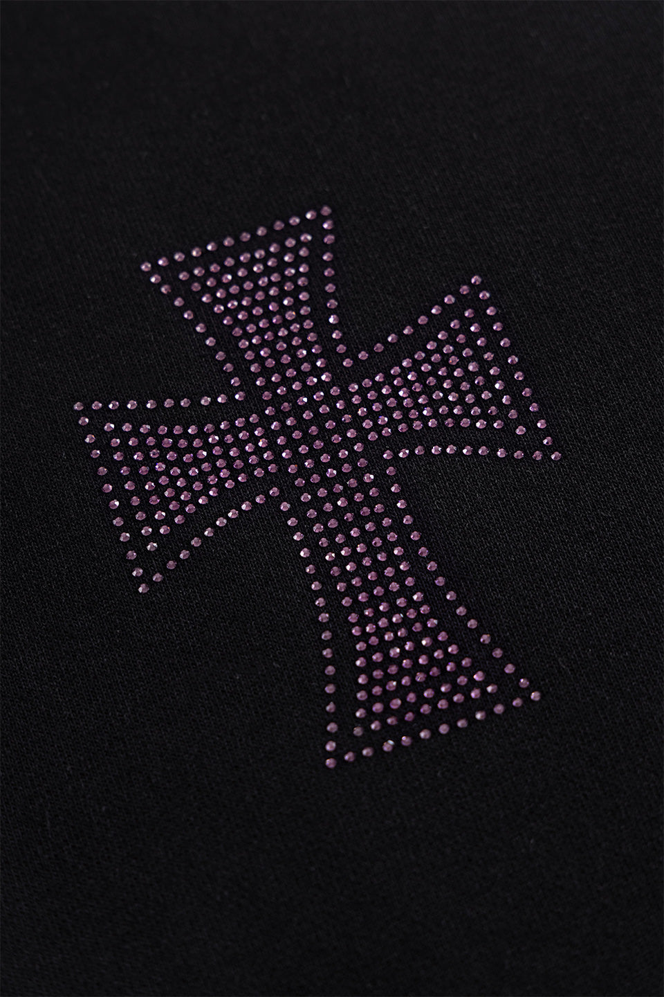 Black x Purple Cross Rhinestone Jogger