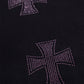 Black X Purple Cross Rhinestone Zip Hoodie