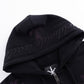 Black x Purple Cross Rhinestone Zip Hoodie