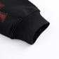 Black X Red Cross Rhinestone Zip Hoodie