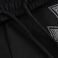Black x Silver Cross Rhinestone Jogger