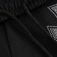 Black X Silver Cross Rhinestone Jogger