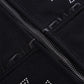 Black X Silver Cross Rhinestone Zip Hoodie