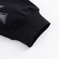 Black X Silver Cross Rhinestone Zip Hoodie