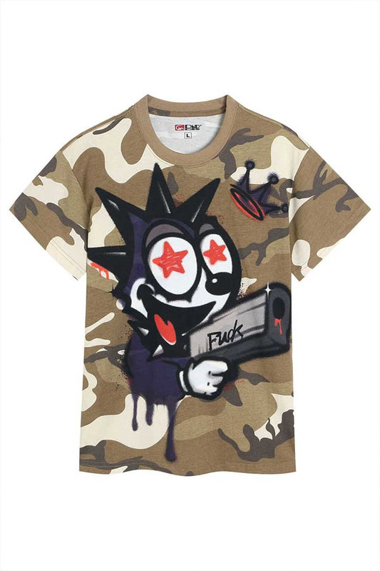Boom! Felix Camo Graffiti Tight T-Shirt