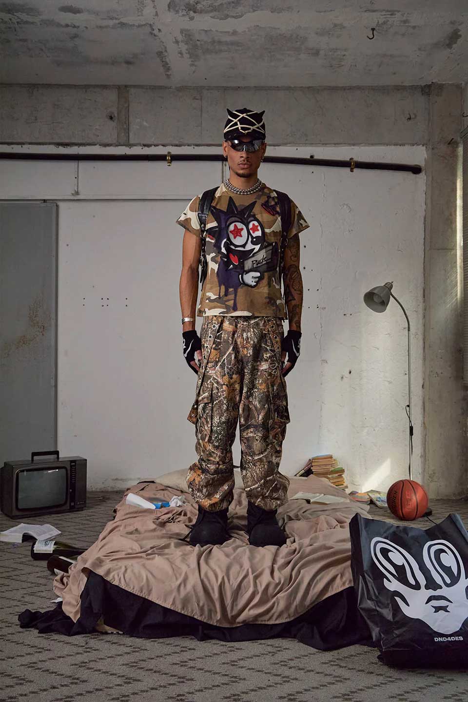 Boom! Felix Camo Graffiti Tight T-Shirt