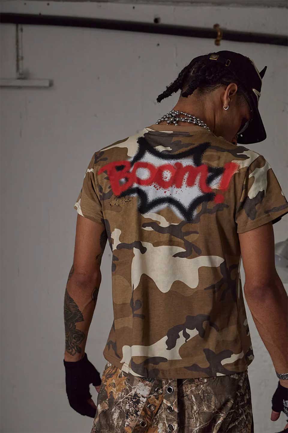 Boom! Felix Camo Graffiti Tight T-Shirt