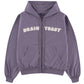 Brain Toast Vintage Wash Zip Hoodie